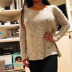 Heather Sweater with open back